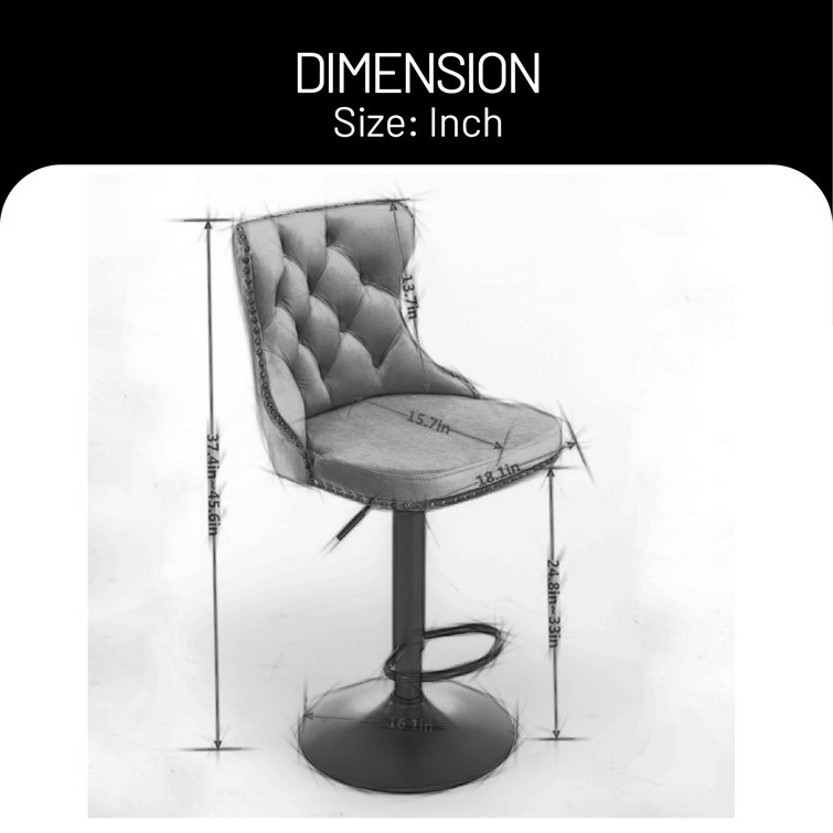 House of Hampton® Halethorpe Swivel Adjustable Height Bar Stool Wayfair